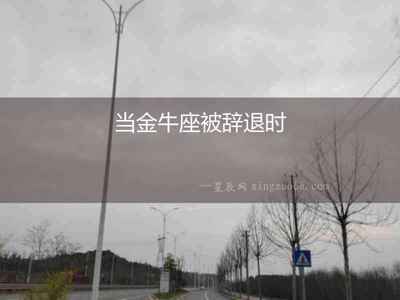 當(dāng)金牛座被辭退時(shí)