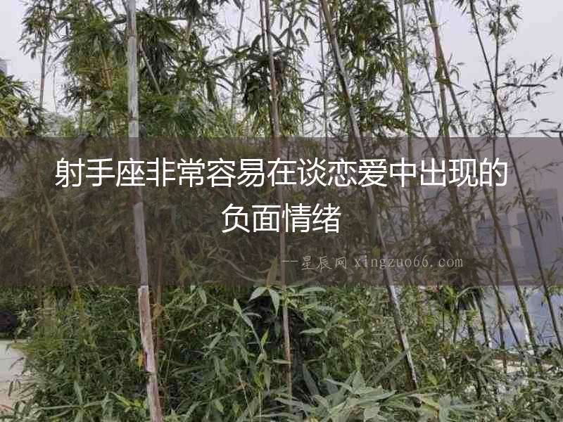 射手座非常容易在談戀愛中出現的負面情緒
