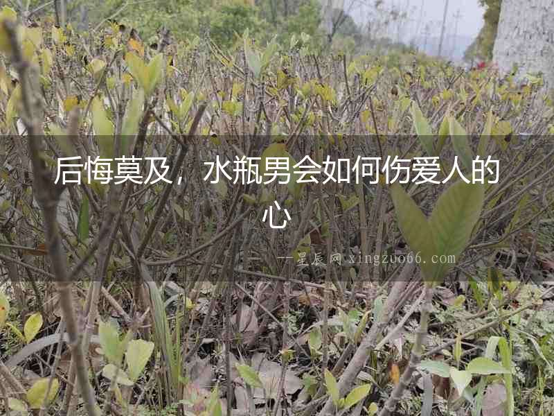 后悔莫及，水瓶男會如何傷愛人的心