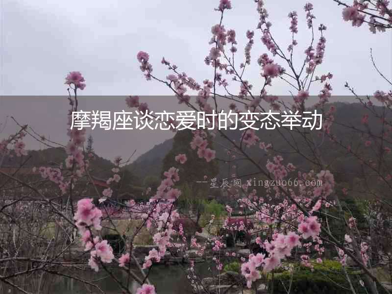 摩羯座談戀愛時的變態舉動