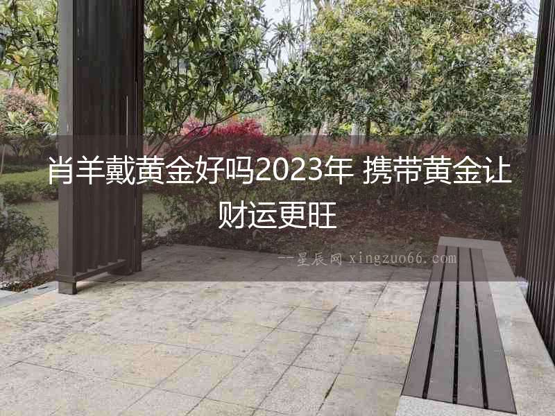 肖羊戴黃金好嗎2023年 攜帶黃金讓財(cái)運(yùn)更旺