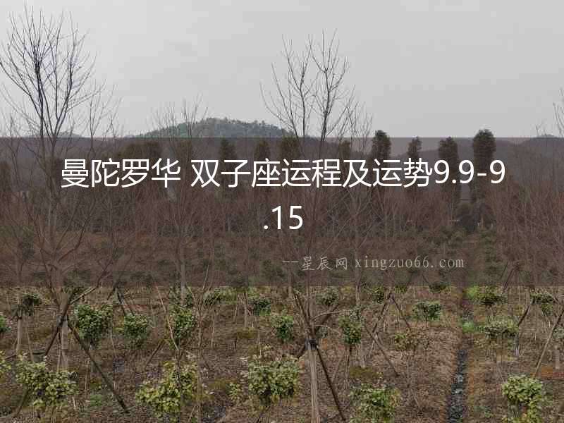 曼陀羅華 雙子座運程及運勢9.9-9.15