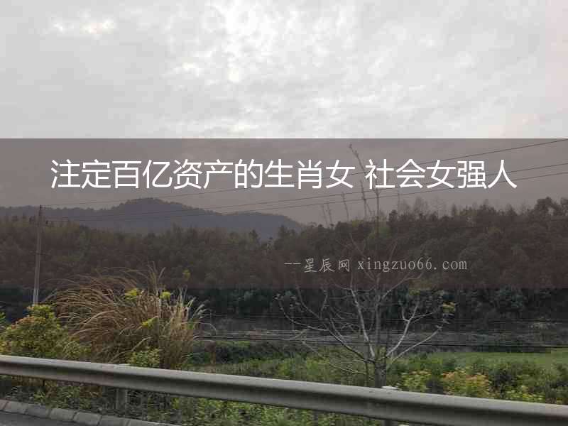 注定百億資產的生肖女 社會女強人