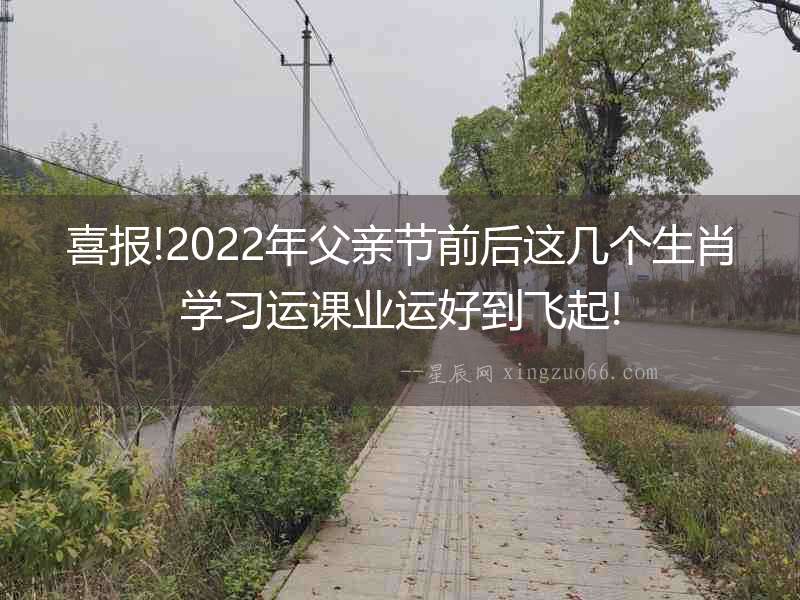 喜報!2022年父親節(jié)前后這幾個生肖學習運課業(yè)運好到飛起!