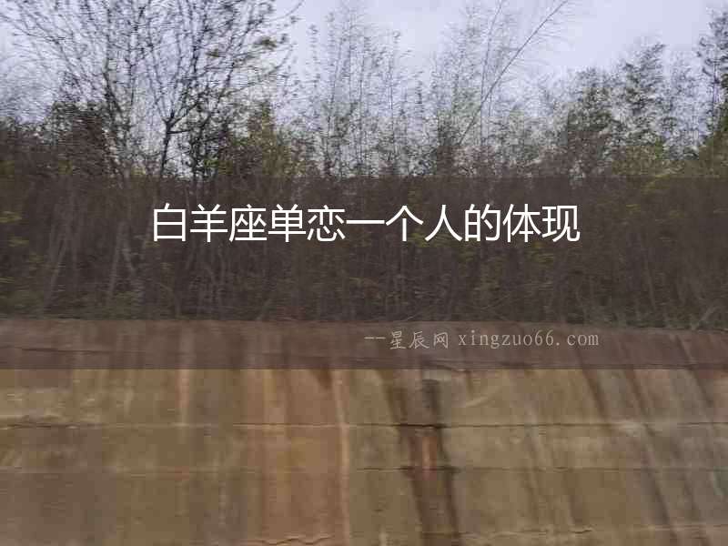 白羊座單戀一個人的體現(xiàn)