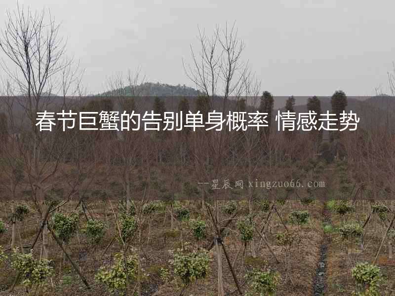春節巨蟹的告別單身概率 情感走勢