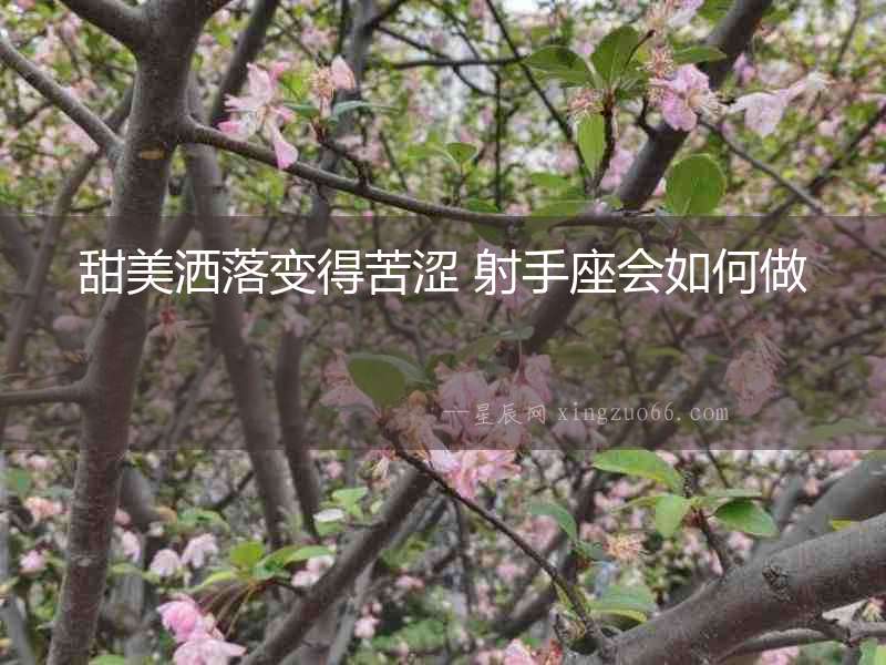 甜美灑落變得苦澀 射手座會如何做