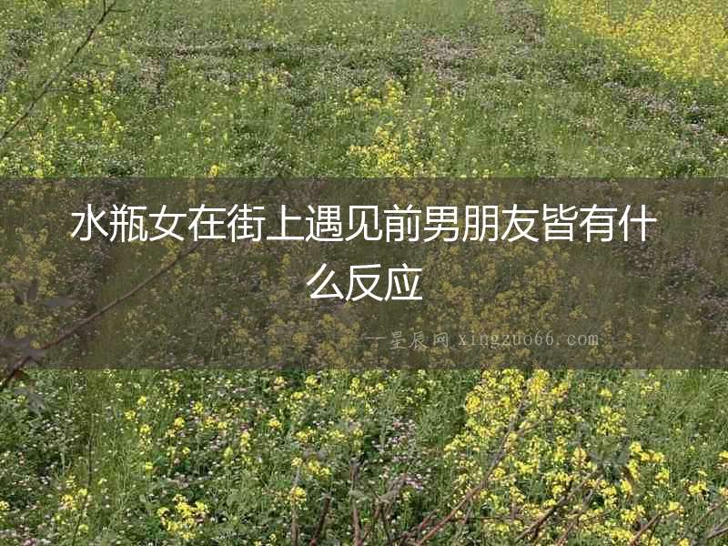 水瓶女在街上遇見(jiàn)前男朋友皆有什么反應(yīng)