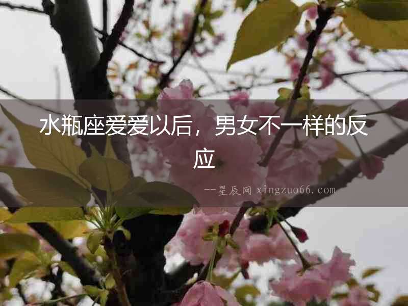 水瓶座愛愛以后，男女不一樣的反應
