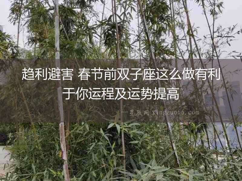 趨利避害 春節前雙子座這么做有利于你運程及運勢提高