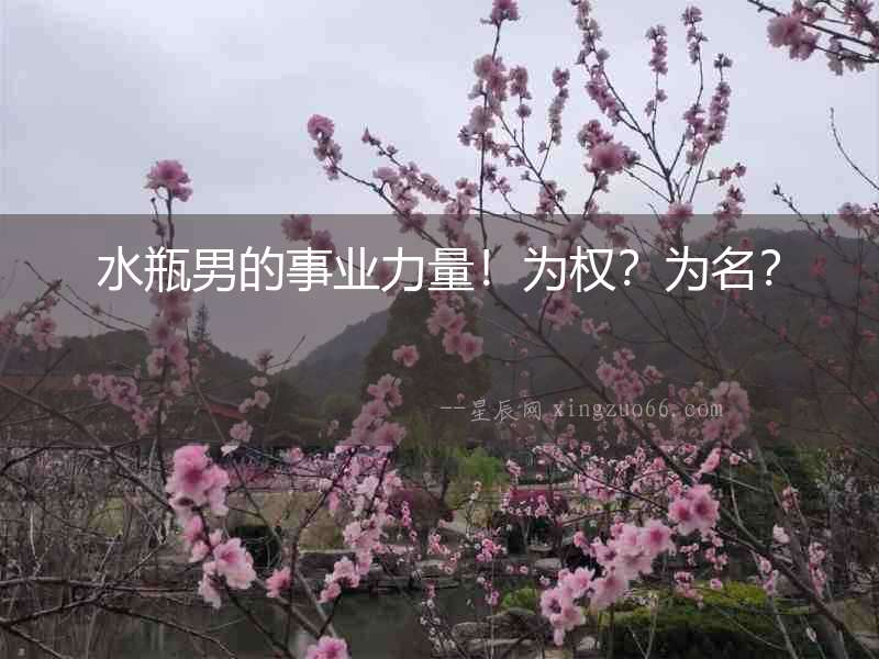 水瓶男的事業力量！為權？為名？