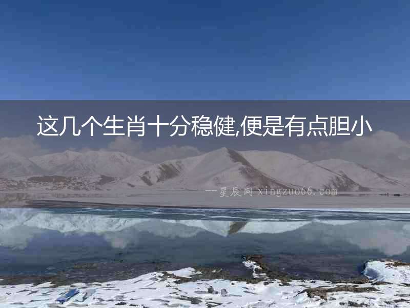 這幾個生肖十分穩健,便是有點膽小