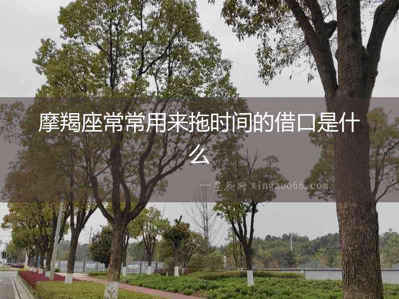 摩羯座常常用來拖時間的借口是什么