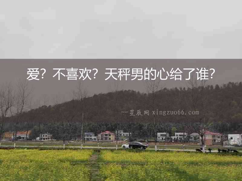愛？不喜歡？天秤男的心給了誰？
