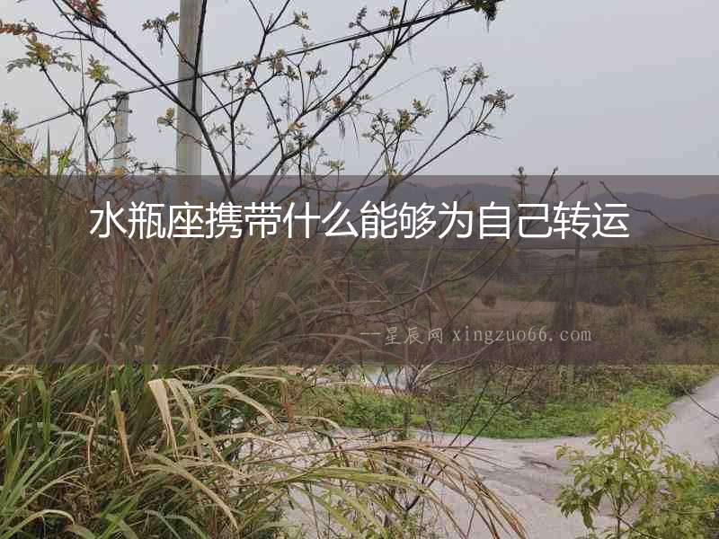 水瓶座攜帶什么能夠?yàn)樽约恨D(zhuǎn)運(yùn)
