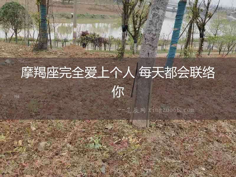 摩羯座完全愛上個人 每天都會聯絡你