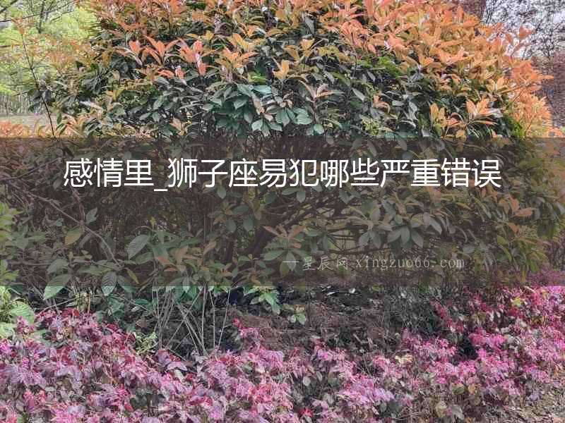 感情里_獅子座易犯哪些嚴(yán)重錯(cuò)誤
