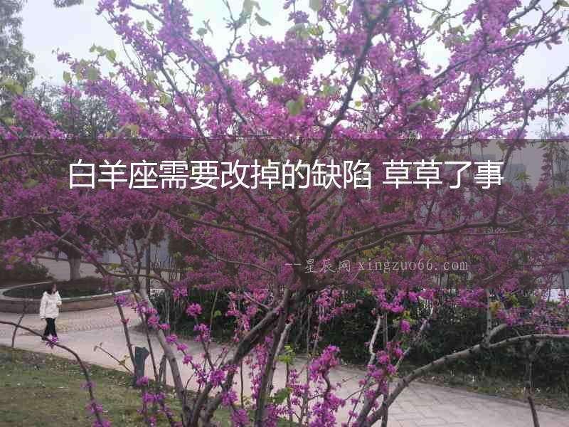 白羊座需要改掉的缺陷 草草了事