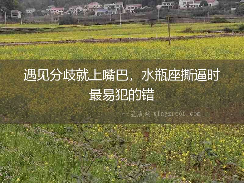 遇見分歧就上嘴巴，水瓶座撕逼時最易犯的錯
