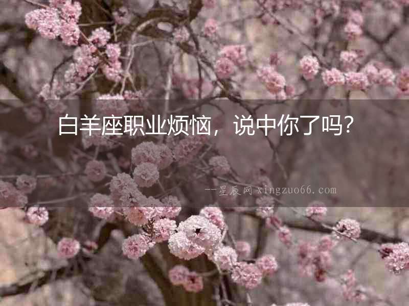 白羊座職業煩惱，說中你了嗎？