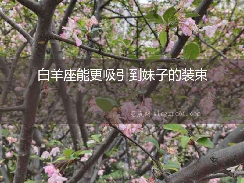 白羊座能更吸引到妹子的裝束