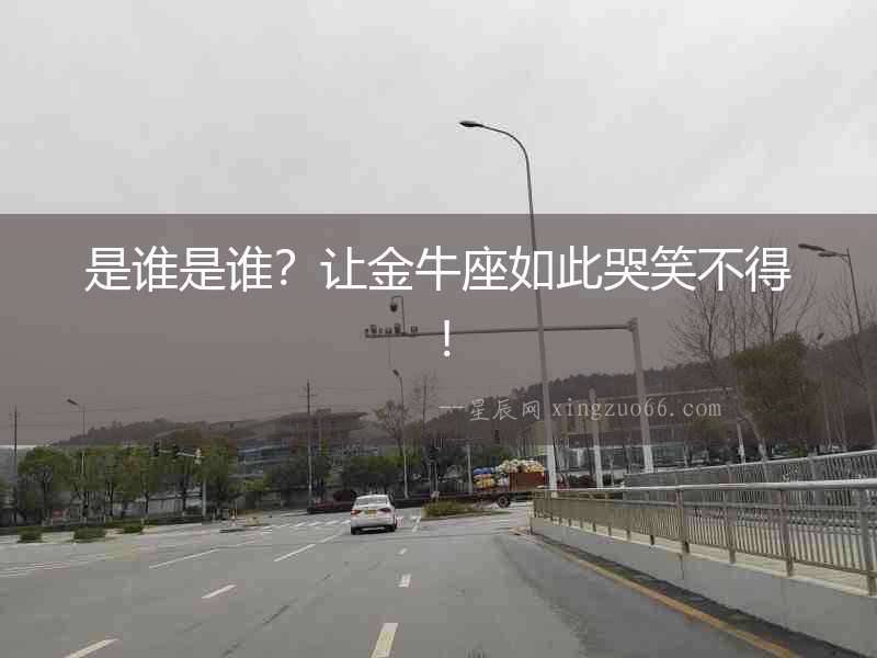 是誰是誰？讓金牛座如此哭笑不得！