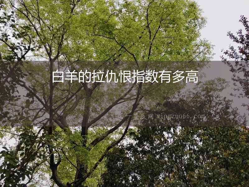 白羊的拉仇恨指數(shù)有多高