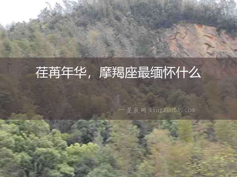 荏苒年華，摩羯座最緬懷什么