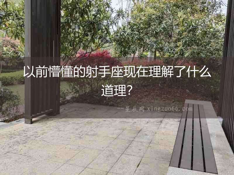 以前懵懂的射手座現在理解了什么道理？