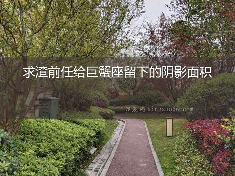 求渣前任給巨蟹座留下的陰影面積