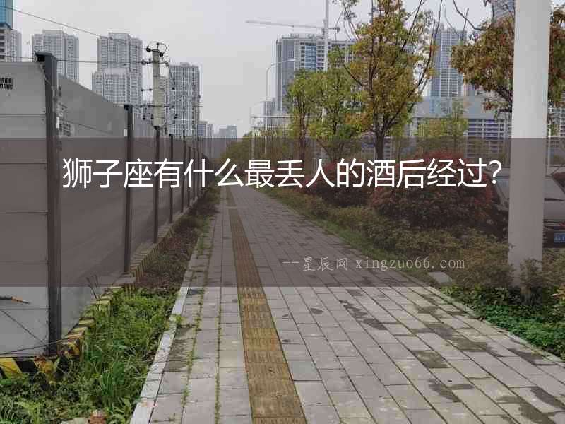 獅子座有什么最丟人的酒后經過？