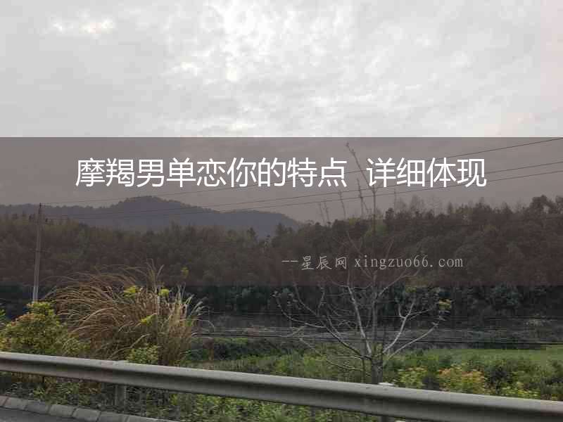 摩羯男單戀你的特點(diǎn)  詳細(xì)體現(xiàn)