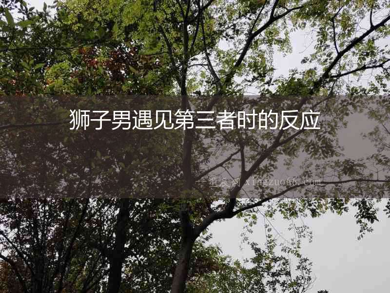 獅子男遇見第三者時的反應