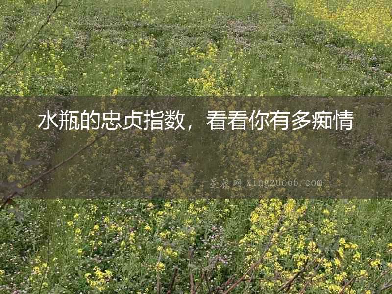 水瓶的忠貞指數，看看你有多癡情
