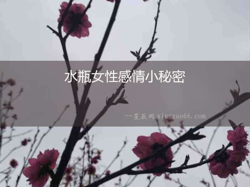 水瓶女性感情小秘密