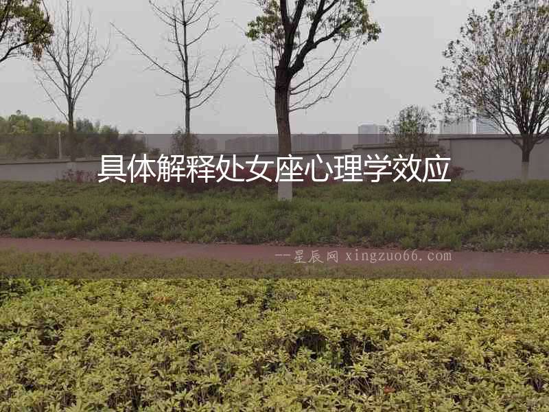 具體解釋處女座心理學(xué)效應(yīng)