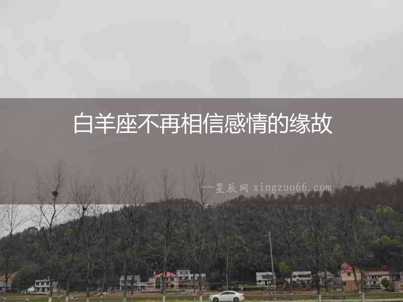 白羊座不再相信感情的緣故
