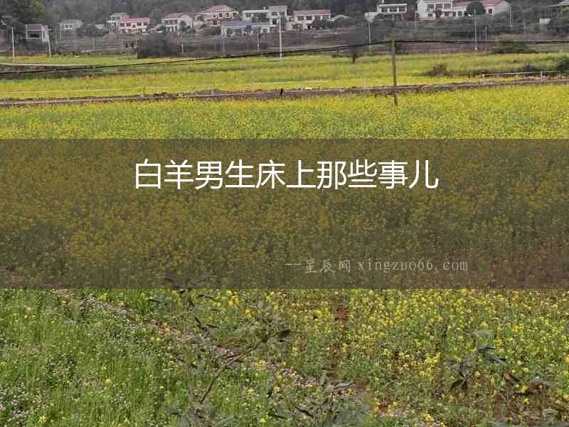 白羊男生床上那些事兒