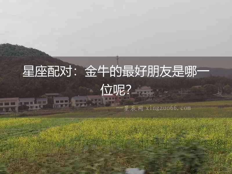 星座配對：金牛的最好朋友是哪一位呢？