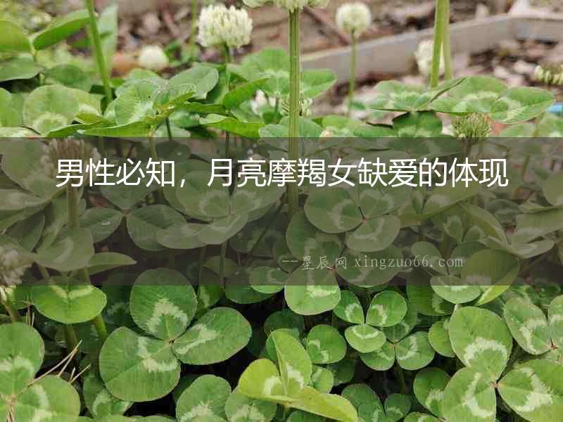 男性必知，月亮摩羯女缺愛的體現