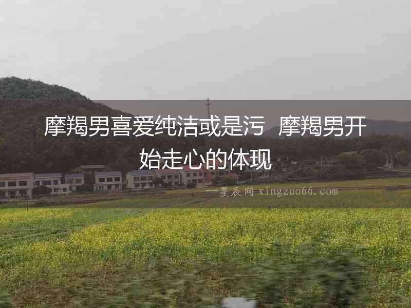 摩羯男喜愛純潔或是污  摩羯男開始走心的體現