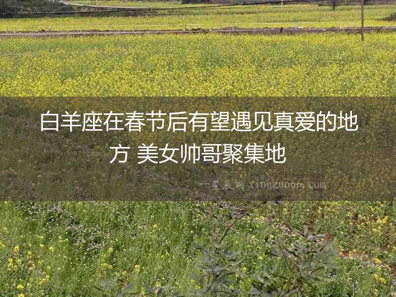 白羊座在春節后有望遇見真愛的地方 美女帥哥聚集地