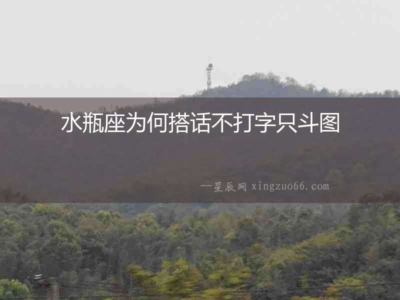 水瓶座為何搭話不打字只斗圖