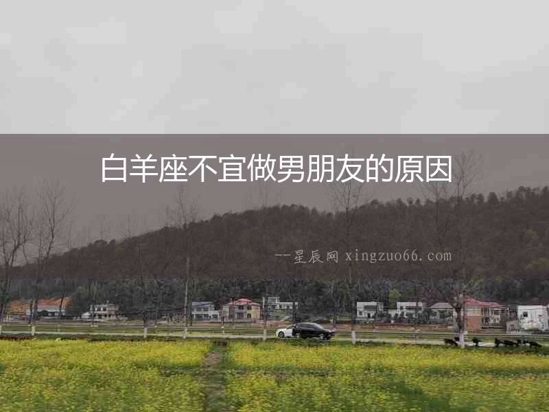 白羊座不宜做男朋友的原因