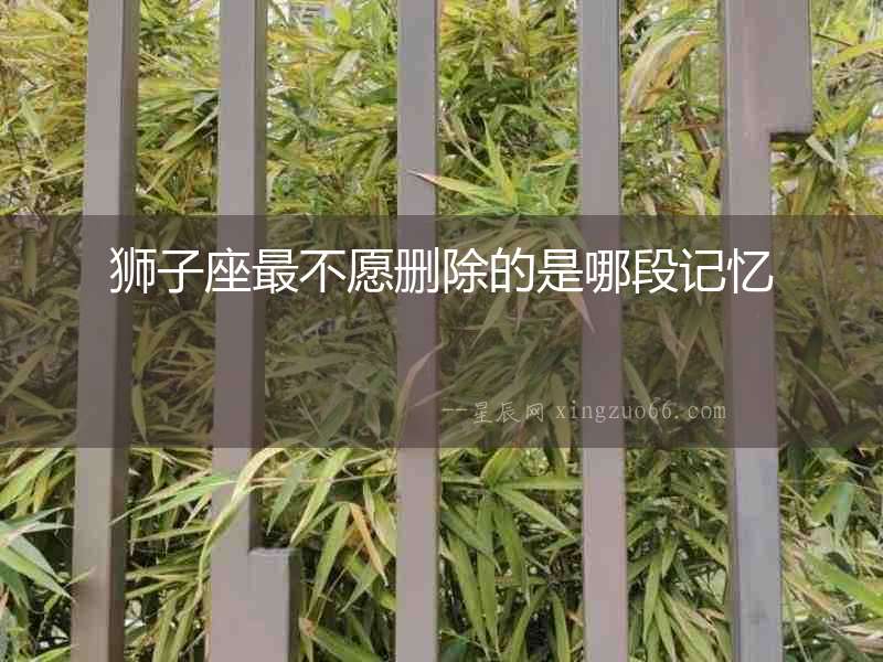 獅子座最不愿刪除的是哪段記憶