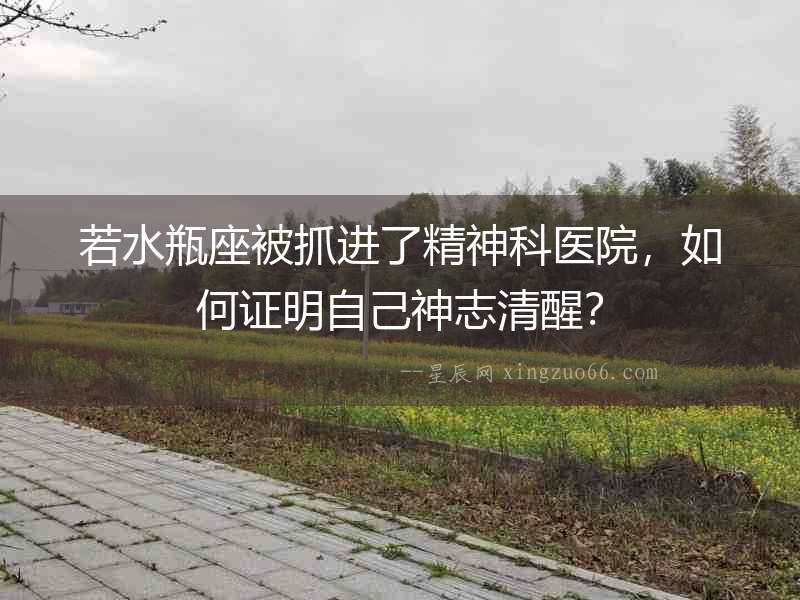 若水瓶座被抓進了精神科醫院，如何證明自己神志清醒？