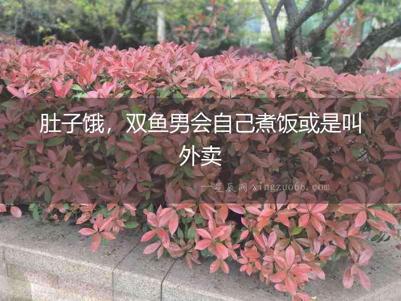 肚子餓，雙魚男會自己煮飯或是叫外賣