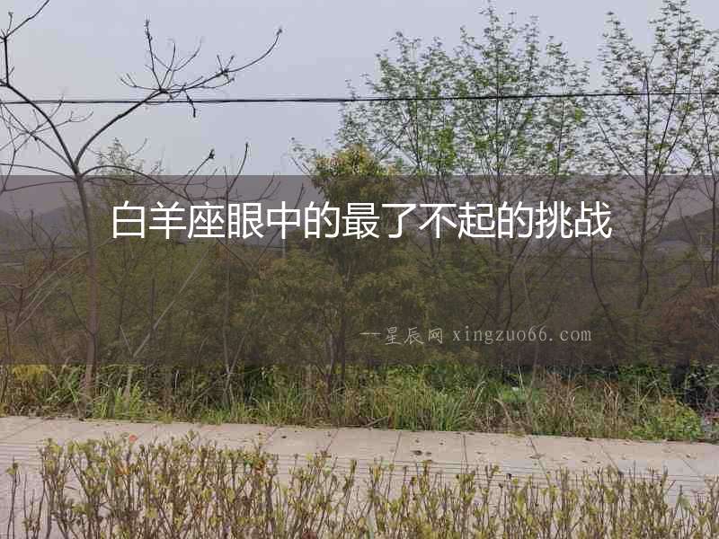 白羊座眼中的最了不起的挑戰(zhàn)