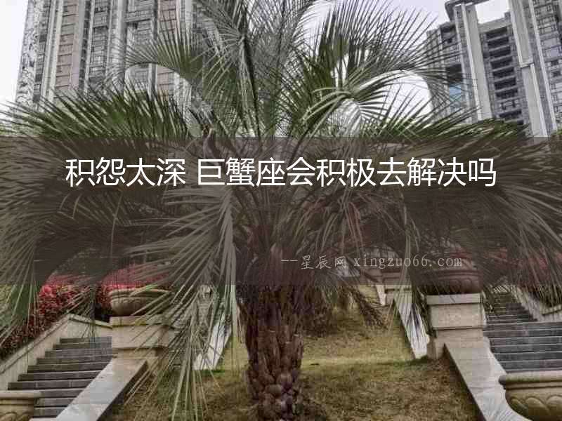 積怨太深 巨蟹座會積極去解決嗎