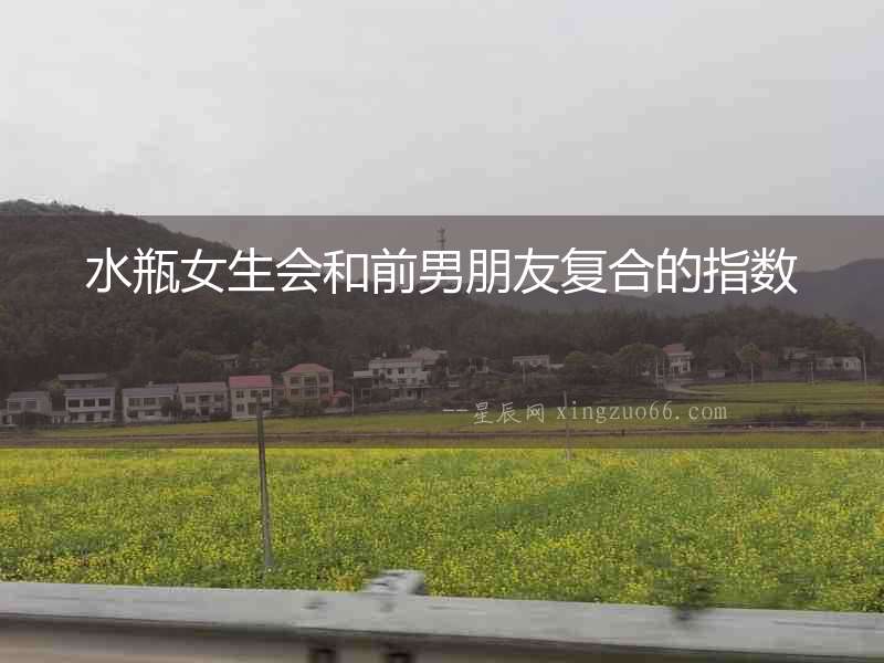 水瓶女生會和前男朋友復合的指數